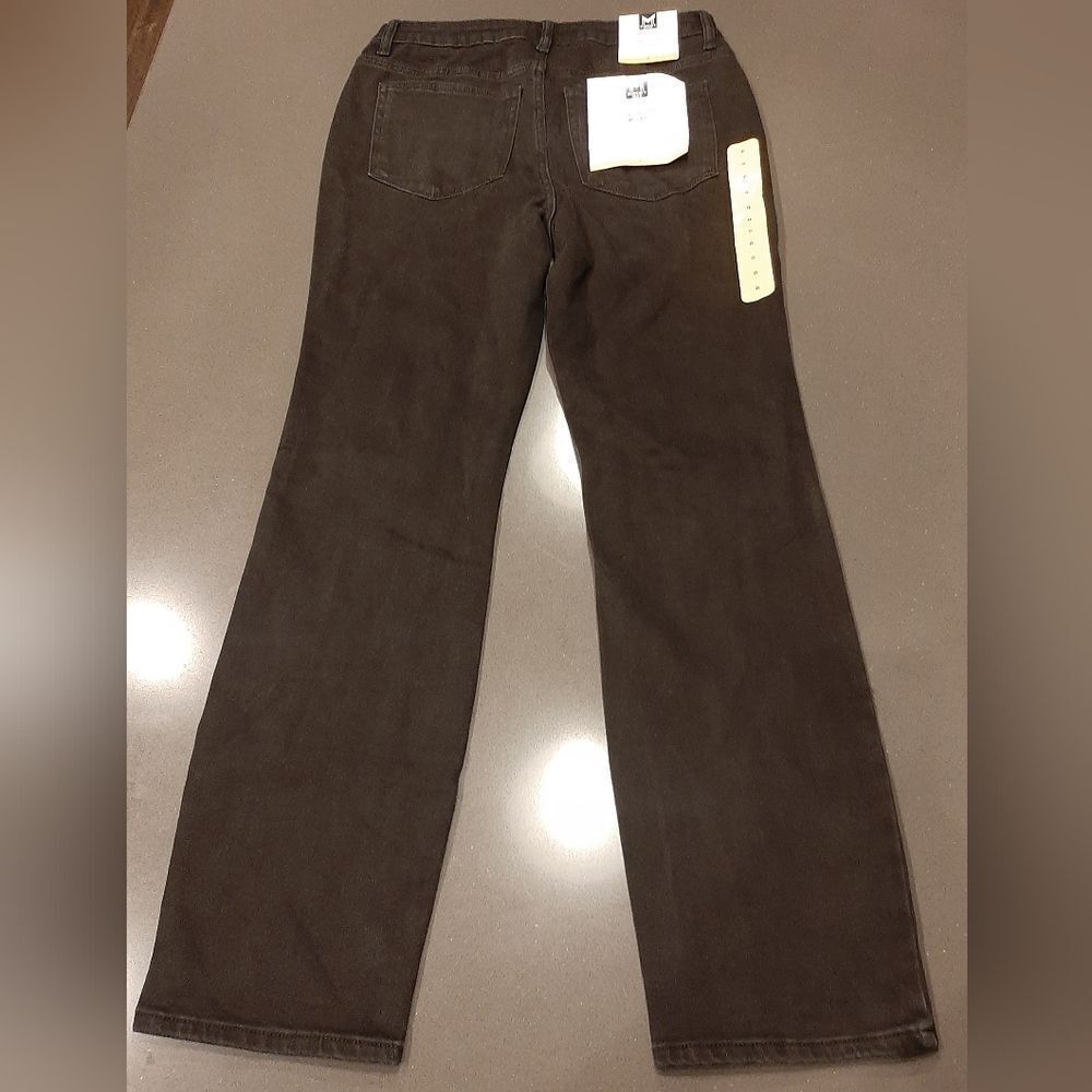 Member’s Mark Black Straight Leg Jeans Size 8 High Rise 30” Inseam NWT Stretch